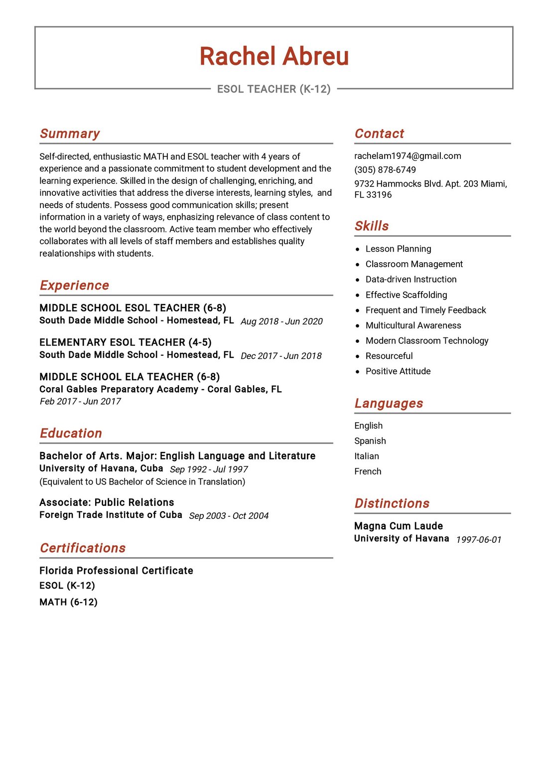 Teacher Resume Sample In 2024 ResumeKraft   Teacher Resume Sample 