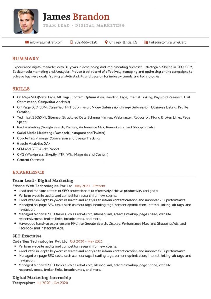 2200+ Professional Resume Samples in 2024 | ResumeKraft