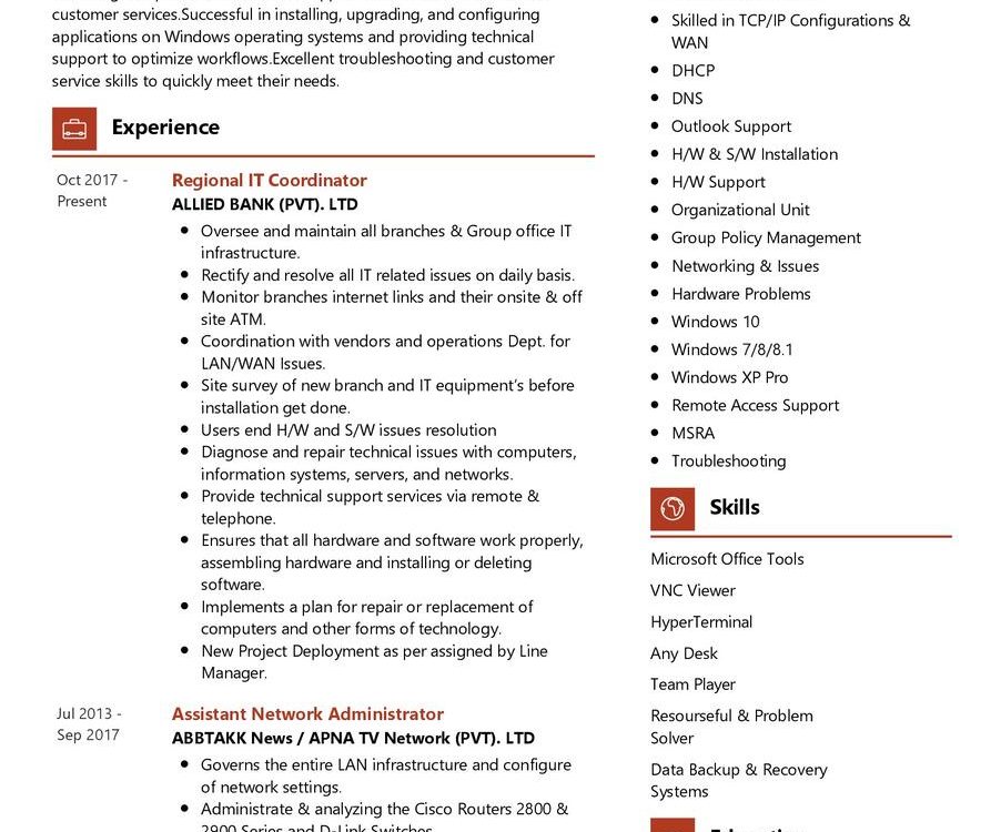 Computer Engineering CV Example