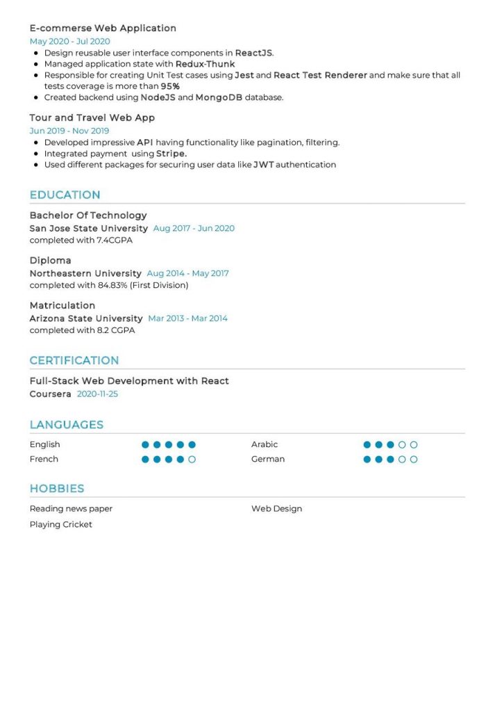 CV Samples - Page 9 of 41 2023 - ResumeKraft
