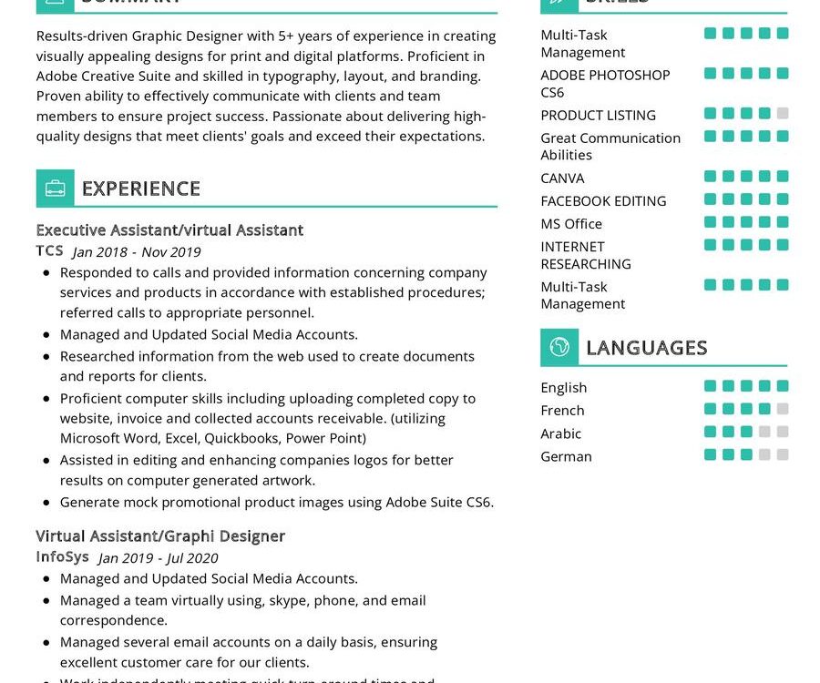 Graphic Designer CV Sample