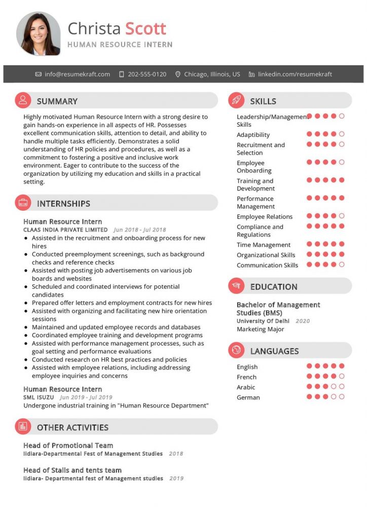 1200+ Professional Resume Samples for 2023 | ResumeKraft