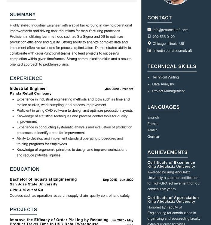 Industrial Engineer CV Example