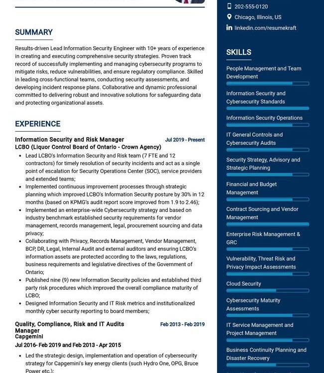 Lead Information Security Engineer CV Example In 2024 ResumeKraft lead-information-security-engineer-cv-example-in-2024-resumekraft