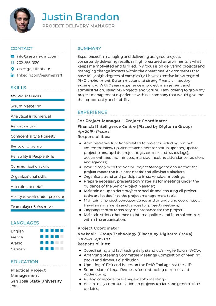 Project Delivery Manager Cv Example In 2024 - Resumekraft