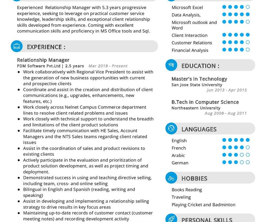 Relationship Manager CV Example in 2024 - ResumeKraft