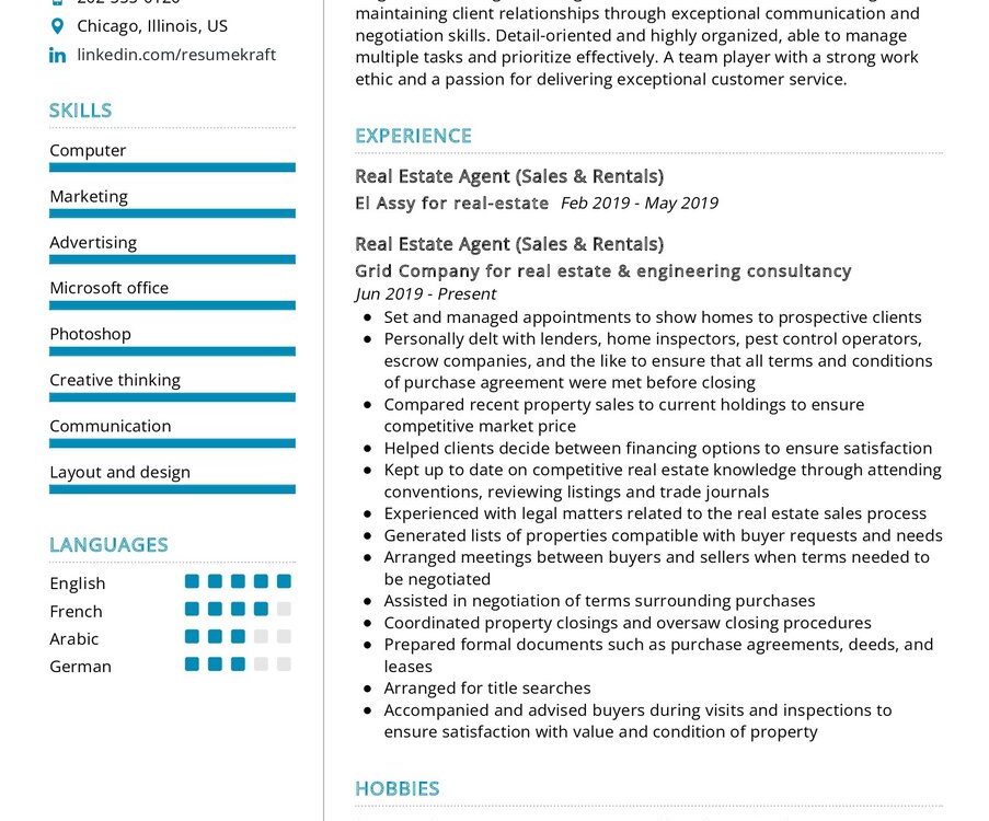 Sales Agent CV Sample in 2024 - ResumeKraft