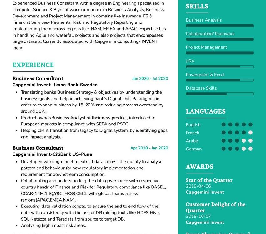 Senior Business Consultant CV Sample in 2024 - ResumeKraft