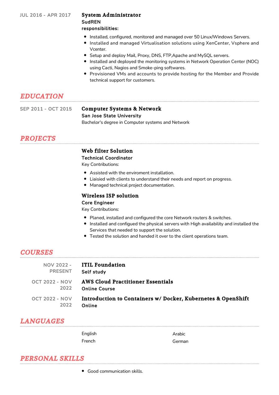 System Engineer CV Example in 2025 - ResumeKraft