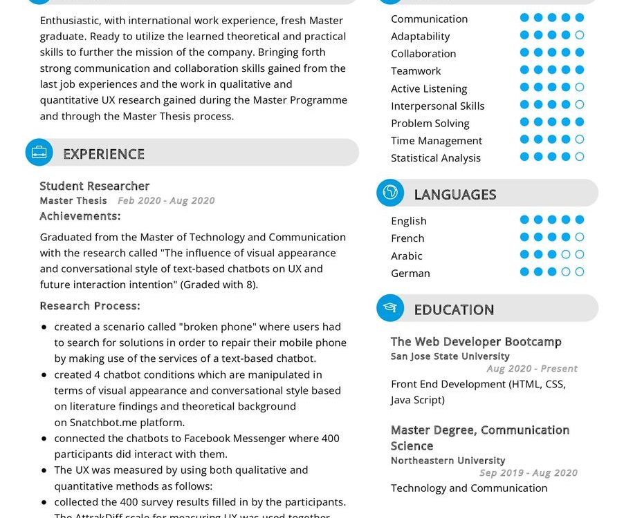 Technical Communication CV Example in 2024 - ResumeKraft