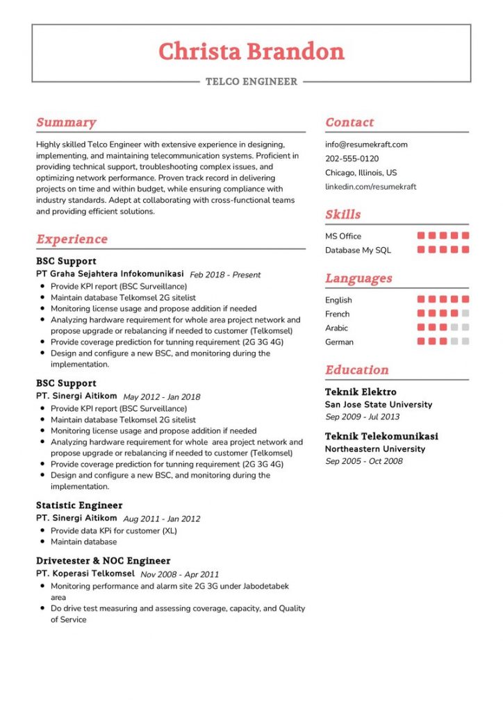 Engineering Resume Examples - Page 6 of 19 in 2024 - ResumeKraft