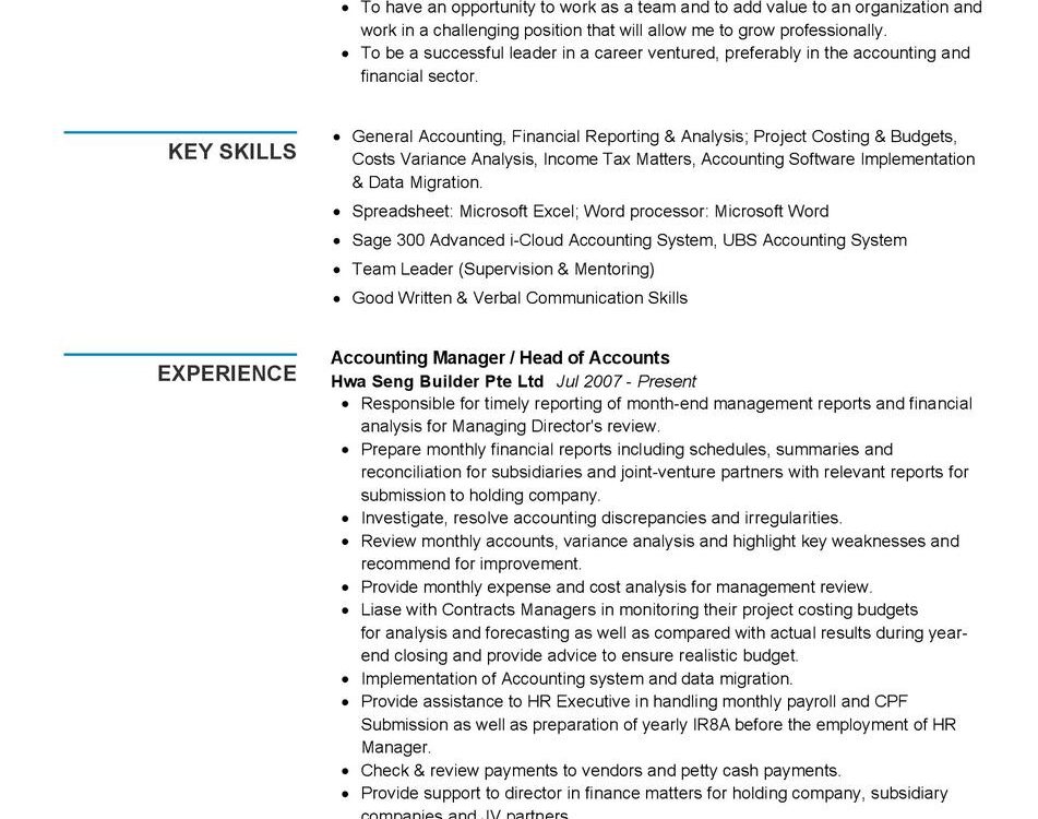 Accounting Manager CV Example in 2024 - ResumeKraft