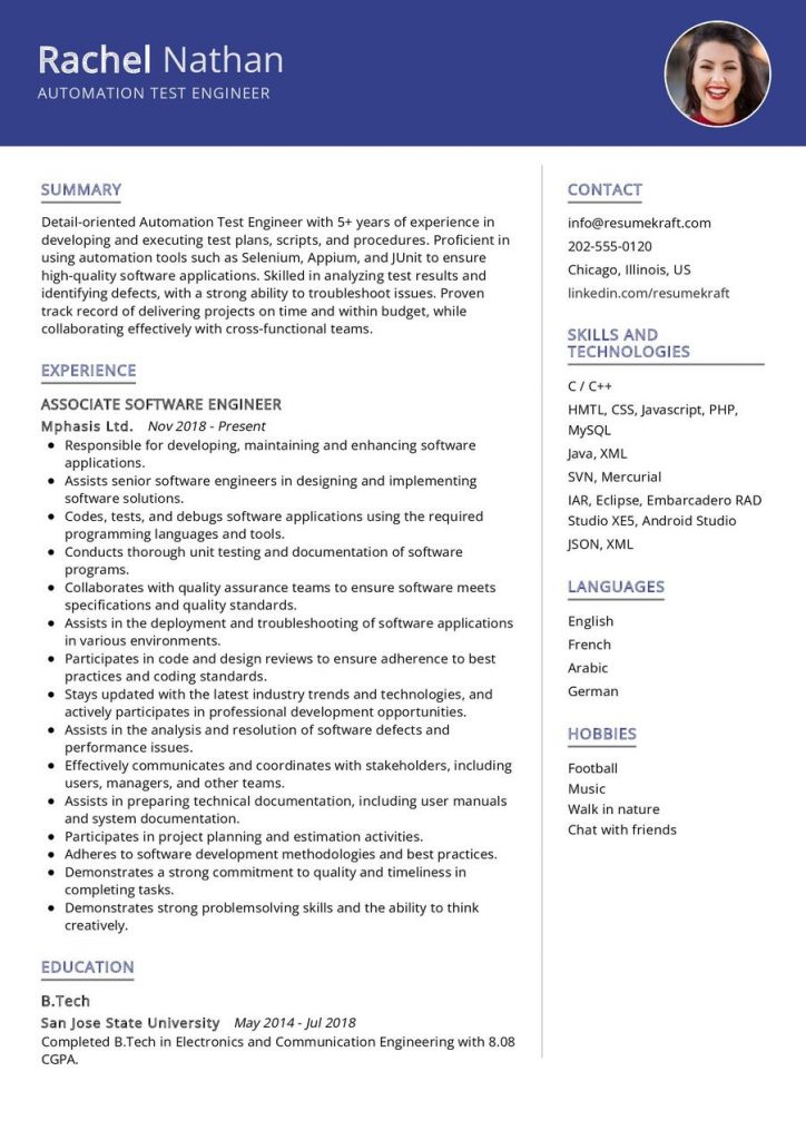 CV Samples - Page 29 of 65 in 2024 - ResumeKraft