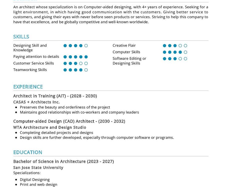 CAD Designer CV Example in 2024 - ResumeKraft