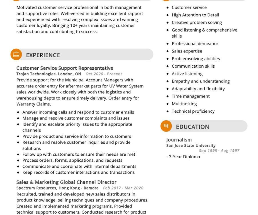 customer-service-representative-cv-sample-in-2024-resumekraft