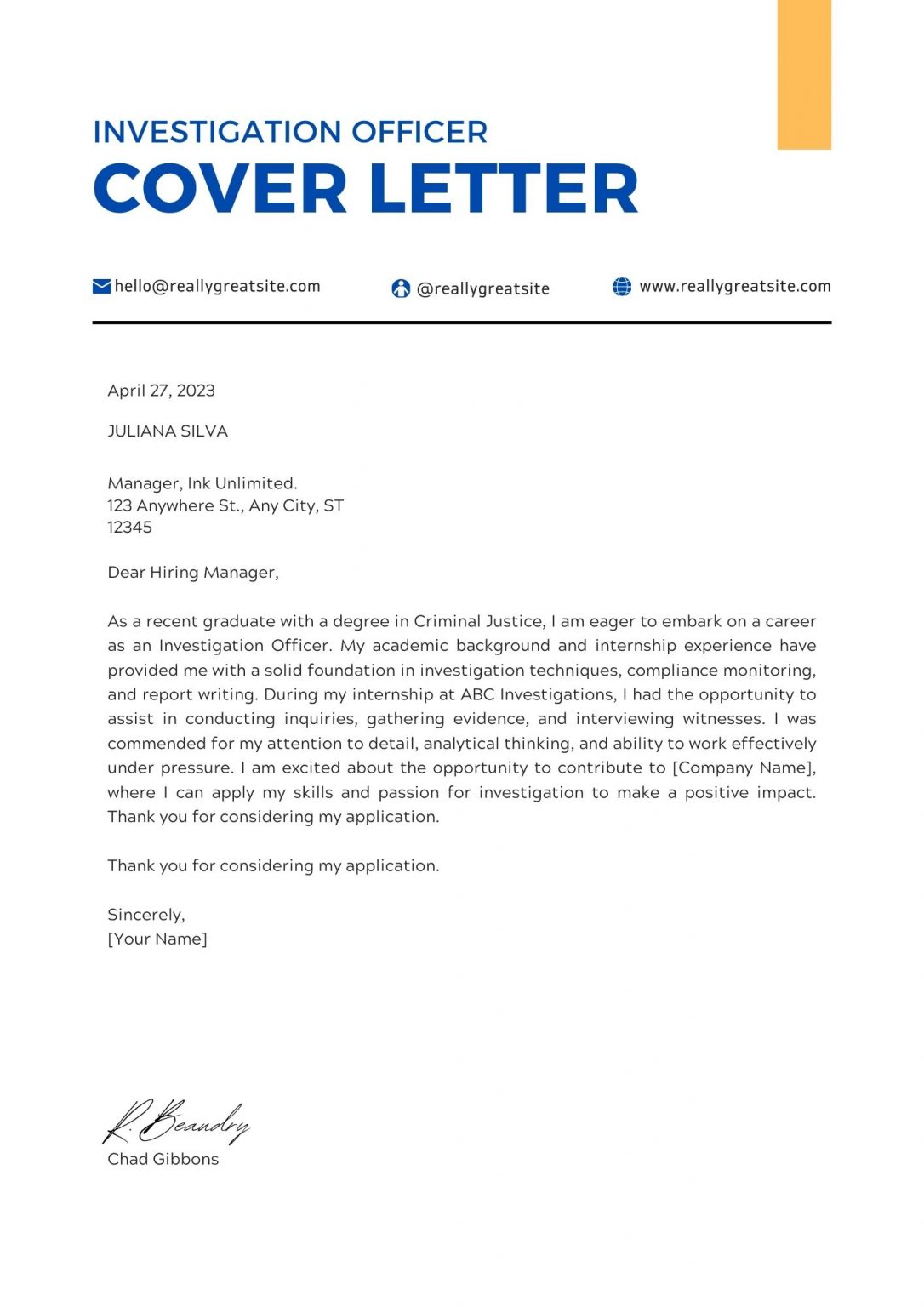 5 Investigation Officer Cover Letter Examples Templates In 2024   Investigation Officer Cover Letter 1086x1536 