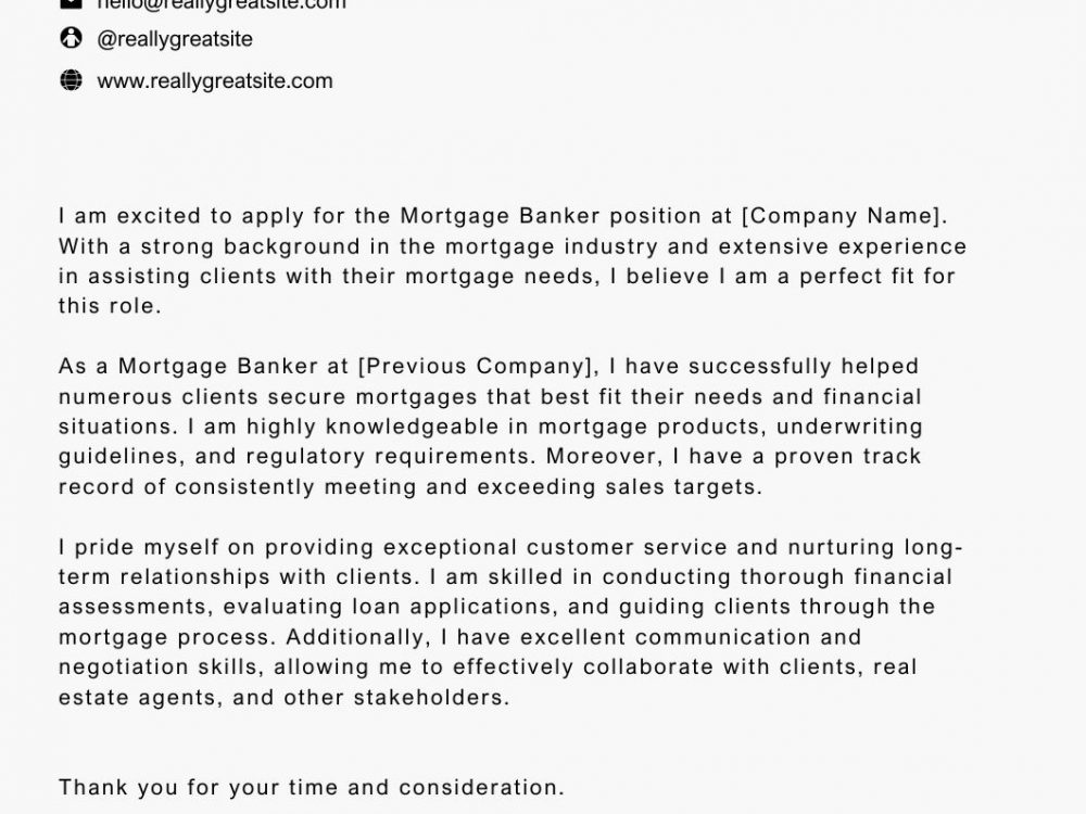 5 Mortgage Banker Cover Letter Examples And Writing Tips 2023   Mortgage Banker Cover Letter 1000x750 