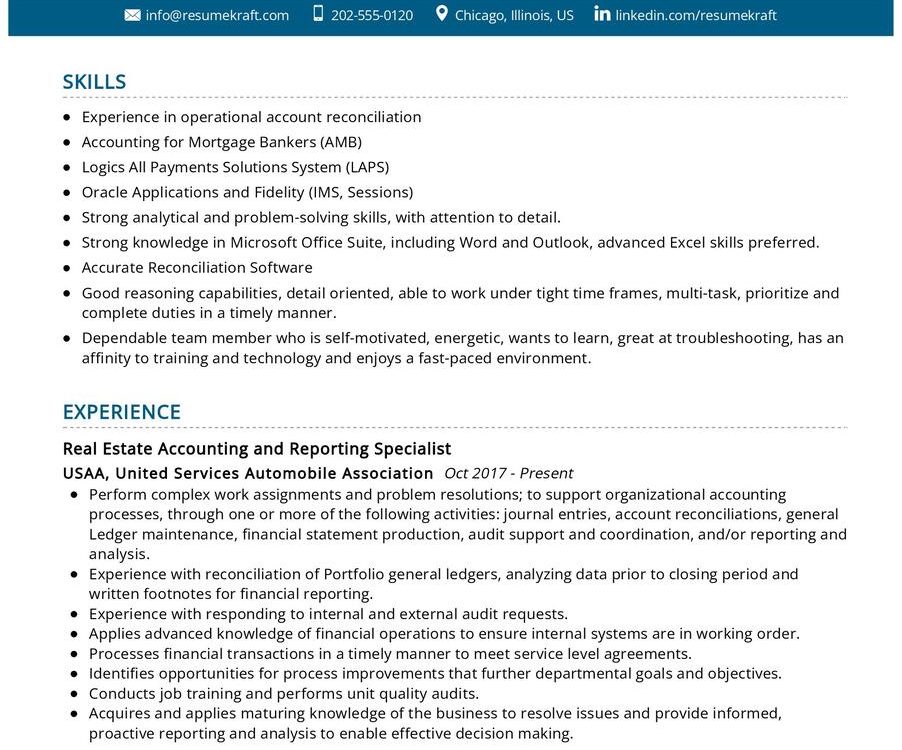 Real Estate Lending CV Sample