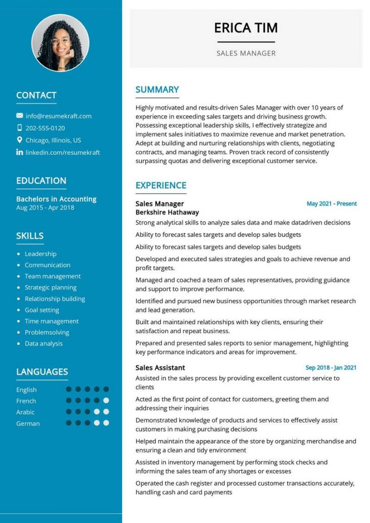 Sales and Marketing Resume Samples in 2024 - ResumeKraft