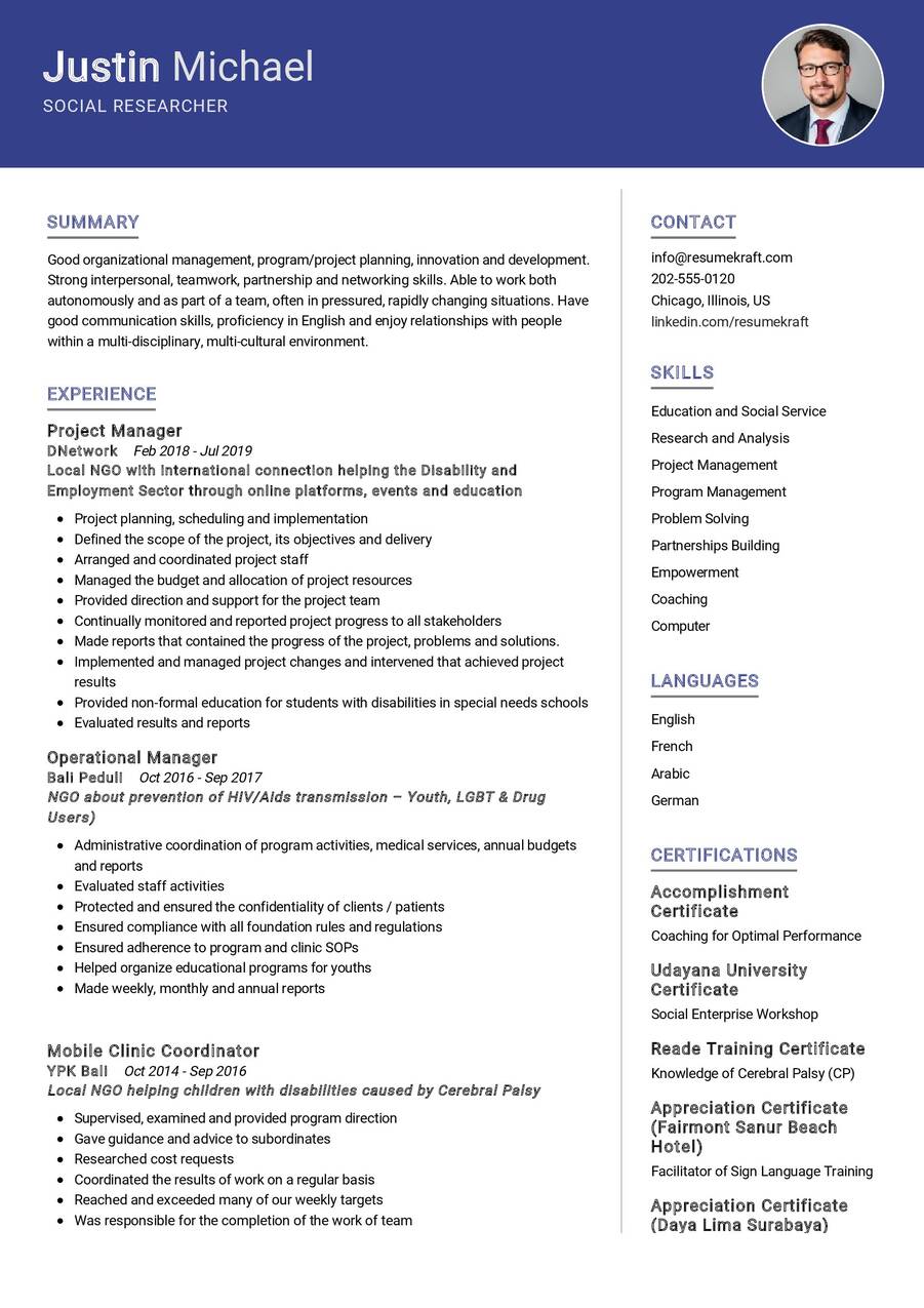 social research job profile