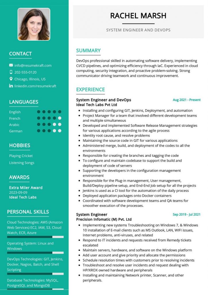 CV Samples - Page 13 of 67 in 2024 - ResumeKraft