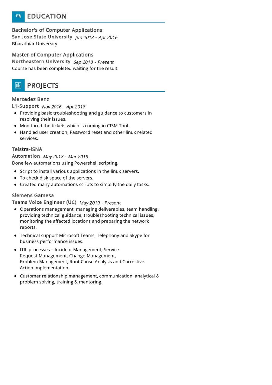 Technical Operations Analyst CV Sample in 2025 - ResumeKraft