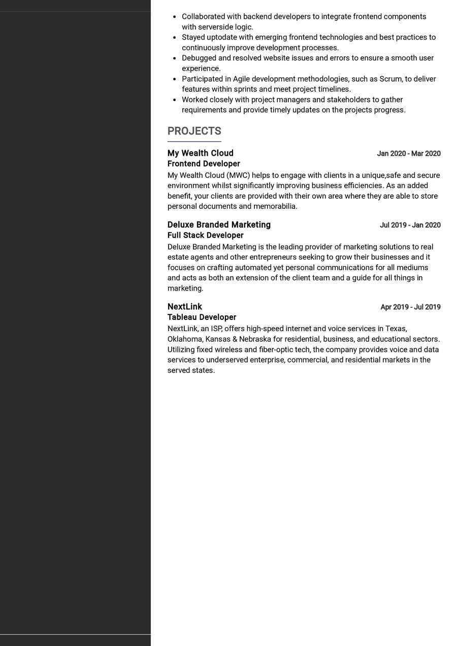 Angular Developer Resume Sample In 2024 Resumekraft 7533