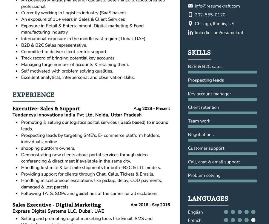 Business Analyst CV Example