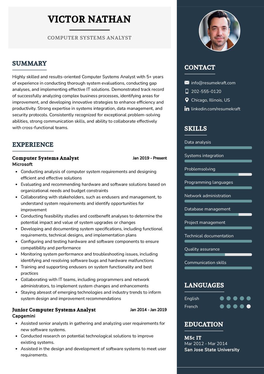 Computer Systems Analyst Resume Sample in 2024 - ResumeKraft