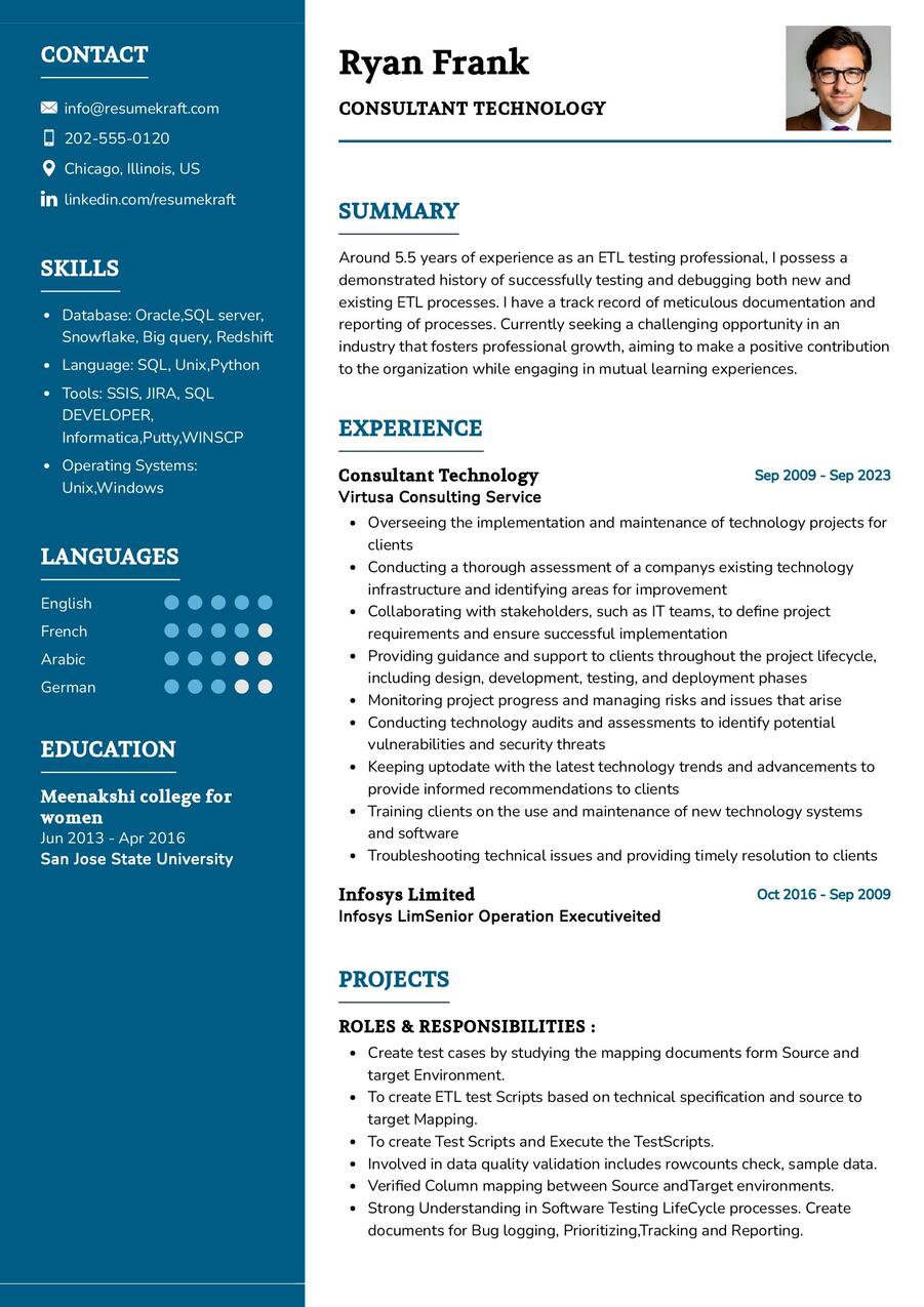 Consultant Technology Resume Sample in 2024 - ResumeKraft