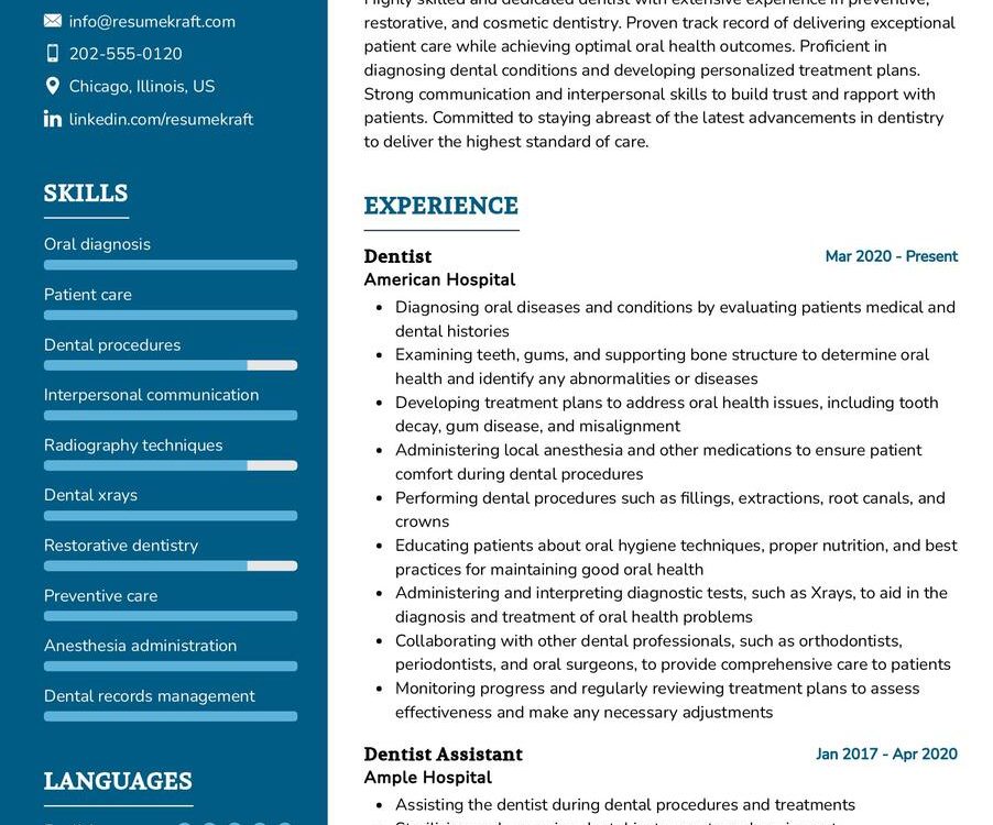 dentist resume job description examples        
        <figure class=