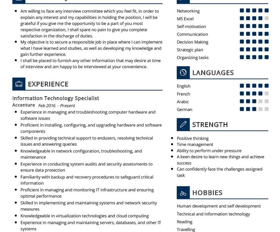 Information Technology Specialist Resume Sample in 2024 - ResumeKraft