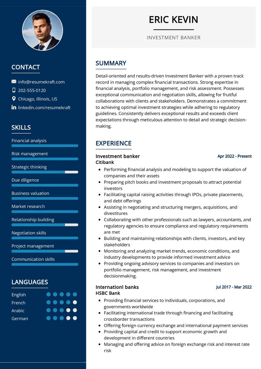 Investment Banker Resume Sample In 2024 ResumeKraft   Investment Banker Resume Sample 