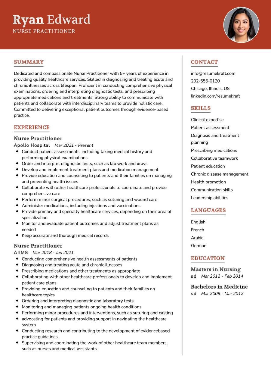 Nurse Practitioner Resume Sample In 2025 Resumekraft 7571