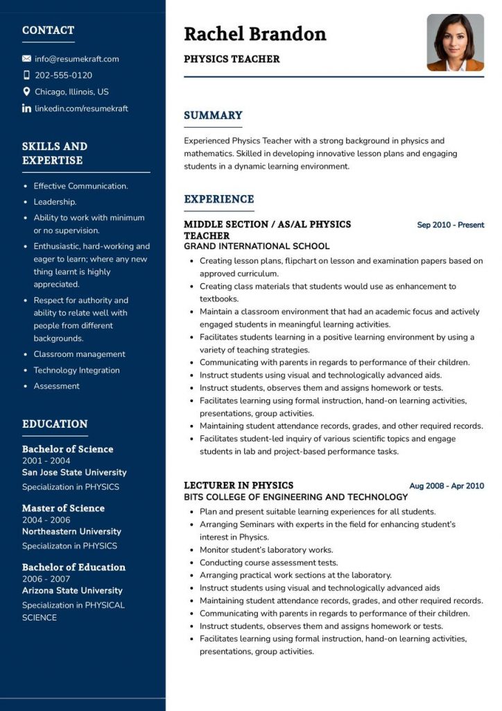 Education Resume Examples - Page 2 of 18 in 2024 - ResumeKraft