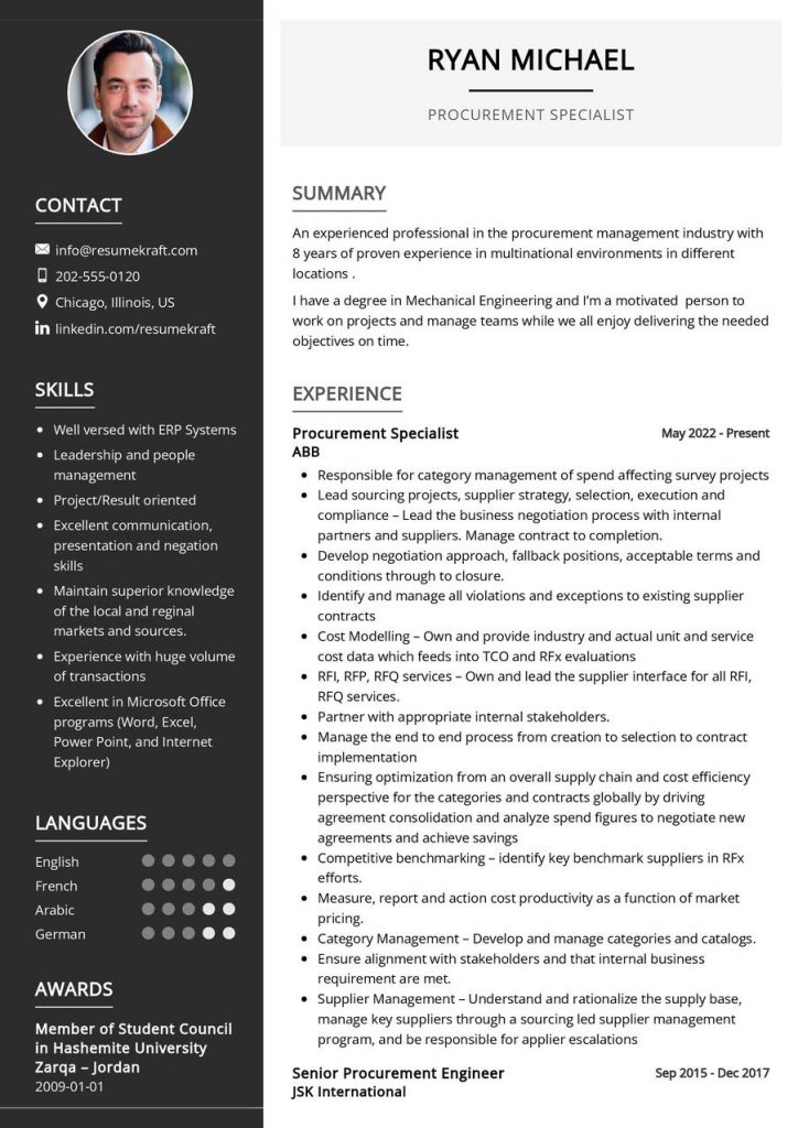 CV Samples - Page 9 of 67 in 2024 - ResumeKraft