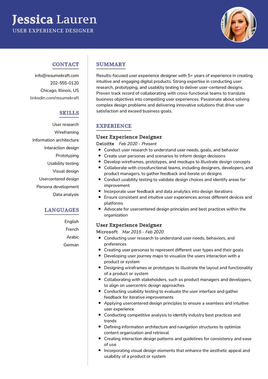 User Experience Designer Resume Sample in 2024 - ResumeKraft