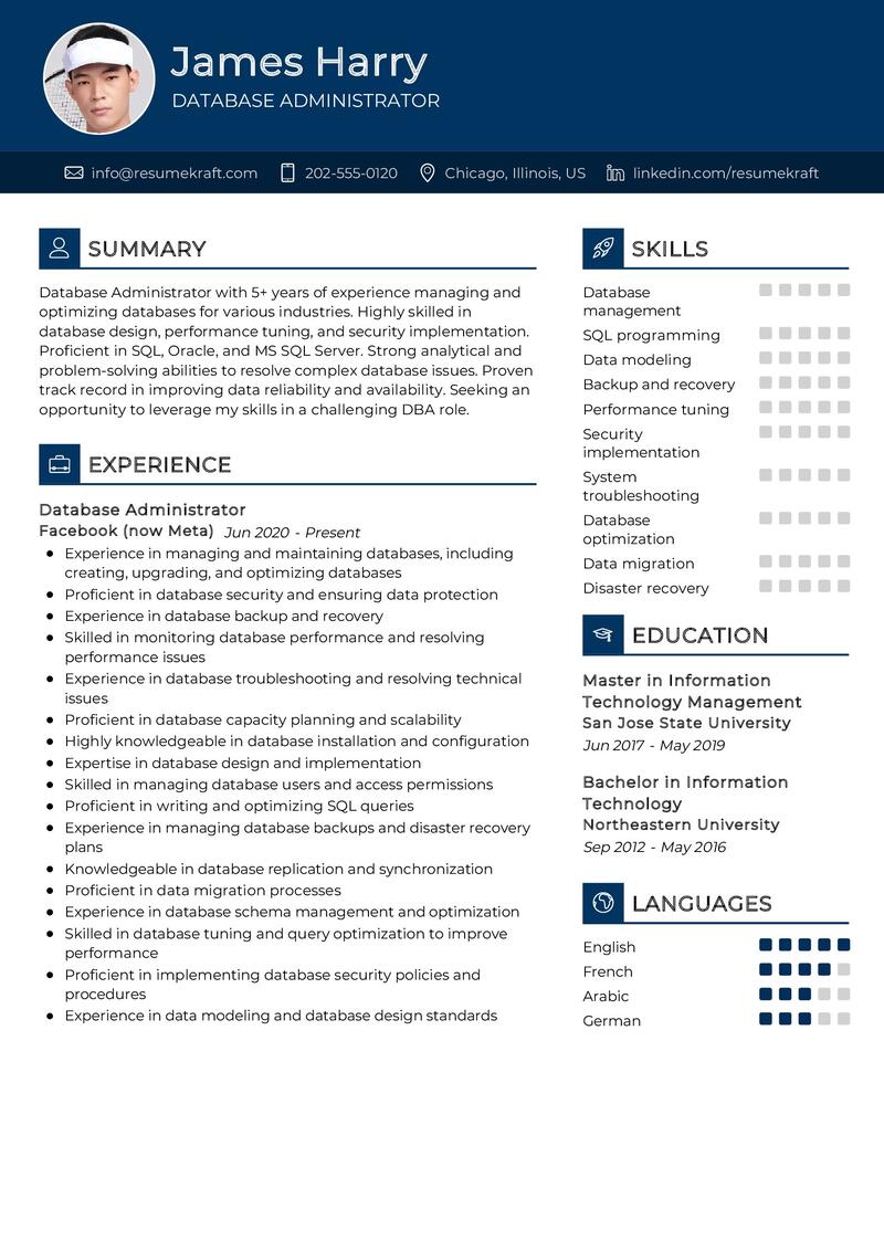 Database Administrator Resume Sample In 2024 ResumeKraft   Database Administrator Resume Sample 