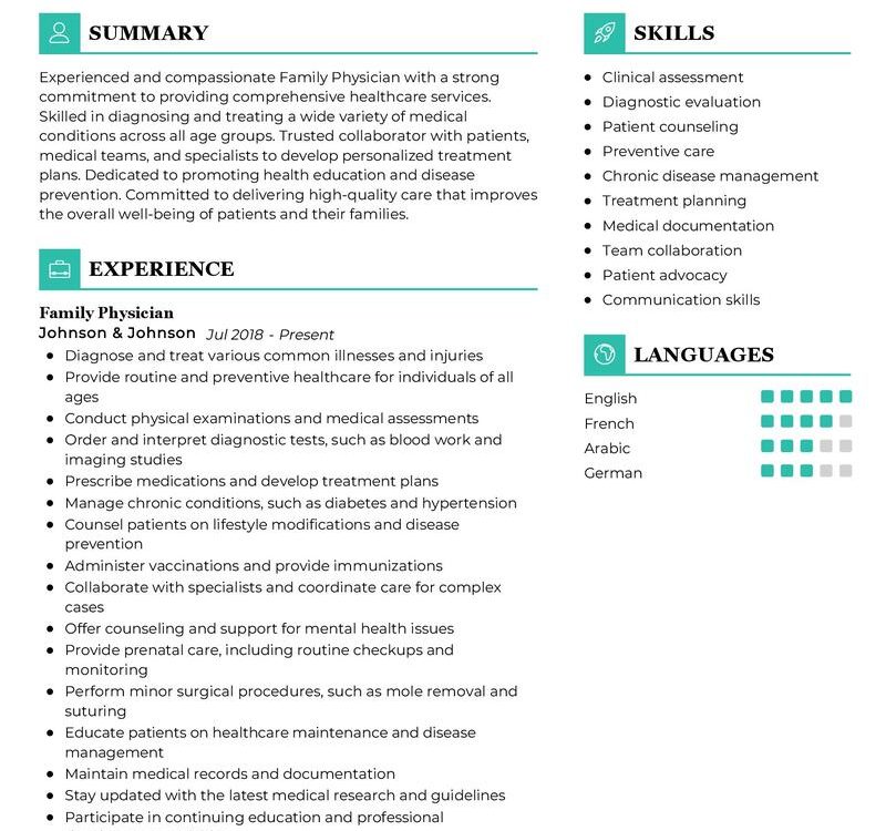 Family Physician Resume Sample in 2025 - ResumeKraft