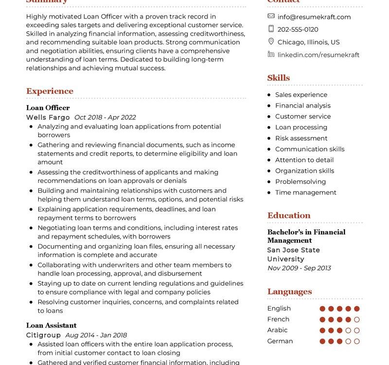 simple resume word template free