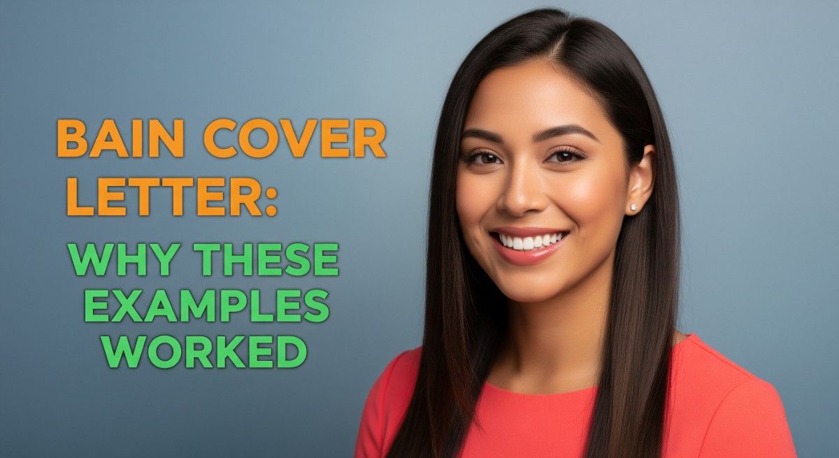 Bain Cover Letter Why These Examples Worked