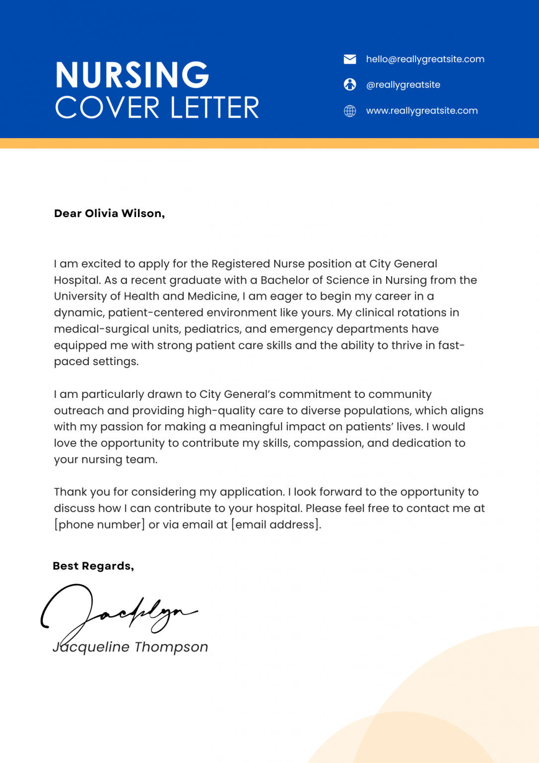 Nursing Cover Letter for New Grad How to Craft a Compelling