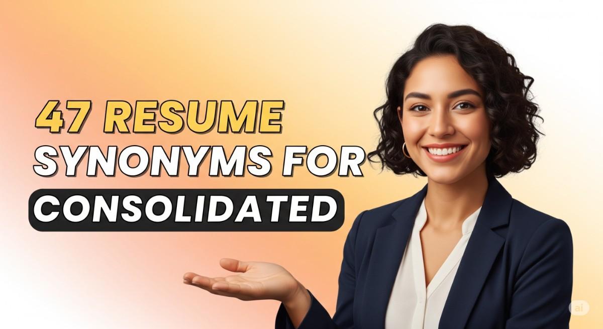 47 Resume Synonyms for Consolidated
