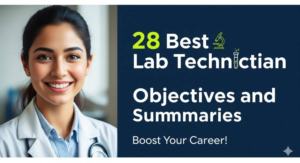 28 Best Lab Technician Resume Objectives and Summaries