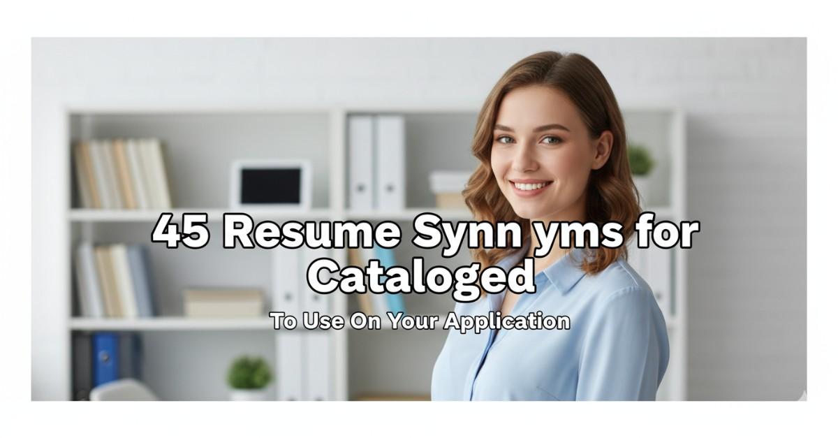 45 Resume Synonyms for Cataloged To Use On Your Resume