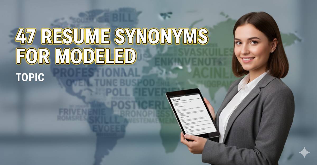 47 Resume Synonyms for Modeled To Use On Your Resume