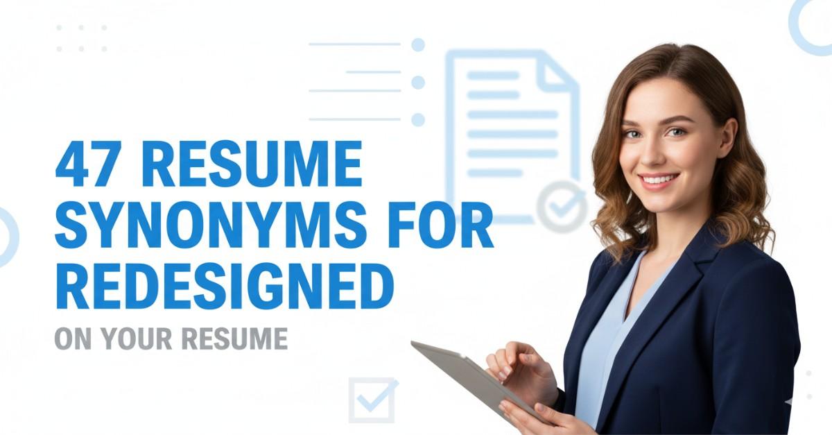 47 Resume Synonyms for Redesigned To Use On Your Resume