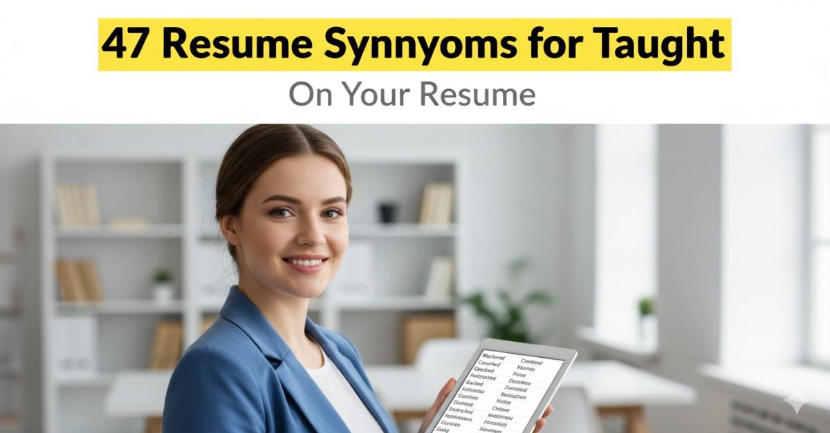 47 Resume Synonyms for Taught To Use On Your Resume
