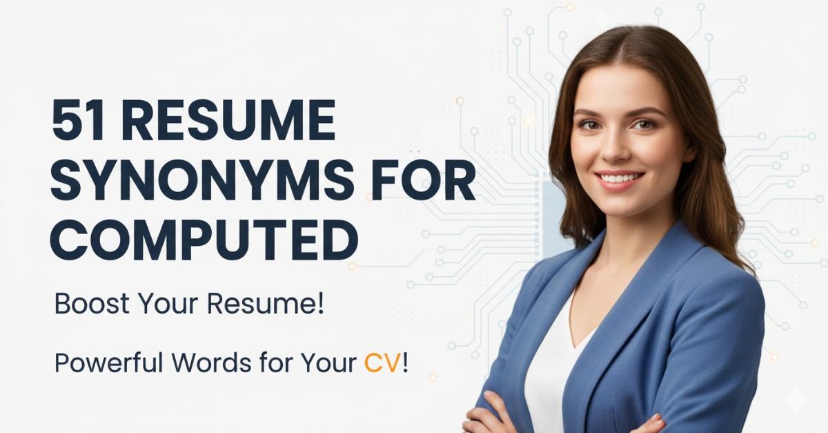 51 Resume Synonyms for Computed To Use On Your Resume