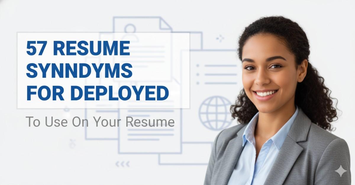 57 Resume Synonyms for Deployed To Use On Your Resume